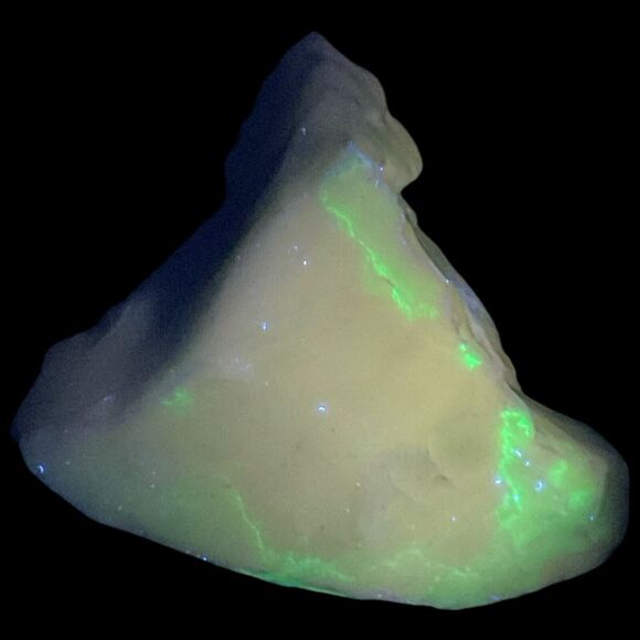 Light Green Art Glass Cullet Glowing Manganese Slag Glass #4GX280 - Picture 1 of 7